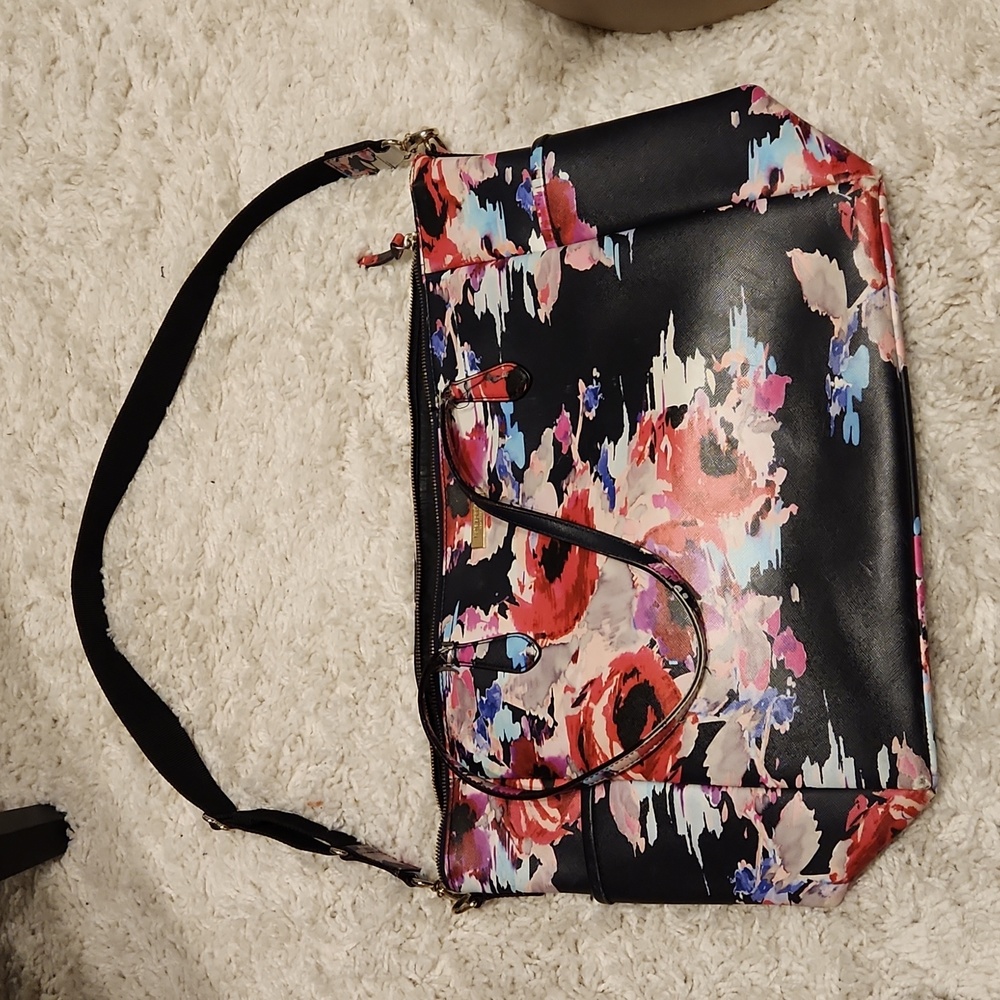 Kate Spade Carsen Laurel Way Blurry Flower Crossbody Tote Bag